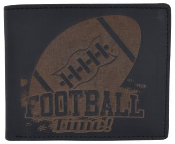 AFONiE Men's Football Stamped Wallet w/ RFID Protection