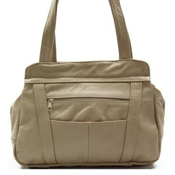 Lifetime Soft Leather Tote Bag Beige