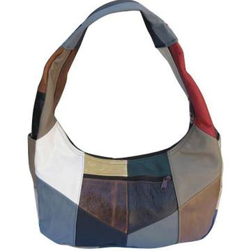 Top Zip Hobo Genuine Mexican Leather Bag - MULTI