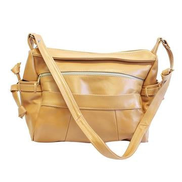 Luxury Genuine Mexican Leather Shoulder Bag - TAN
