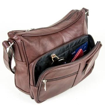 Soft Genuine Leather Purse Burgundy