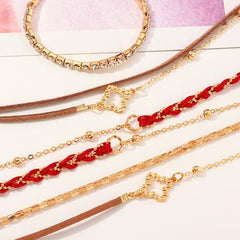 Sparkle Double Wrop Fashion Women Bracelet Set