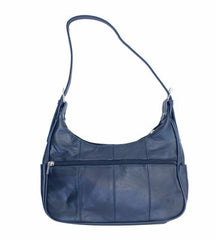Soft Genuine Leather Shoulder Bag Blue
