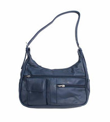 Soft Genuine Leather Shoulder Bag Blue