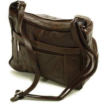 Soft Genuine Leather Purse Brown