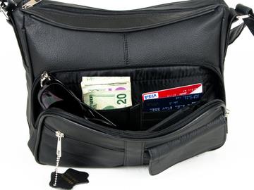 Soft Genuine Leather Purse Black