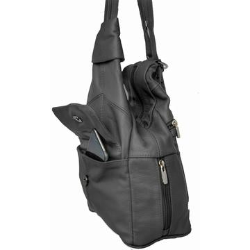Leather Backpack by AFONiE Black