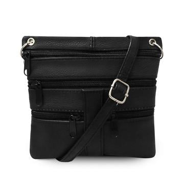 Pouch on your Belt Leather Crossbody Bag Black