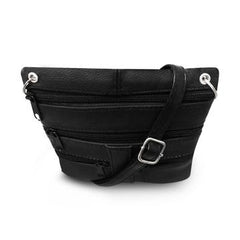 Pouch on your Belt Leather Crossbody Bag Black