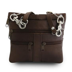 Pouch on your Belt Leather Crossbody Bag Brown