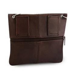 Pouch on your Belt Leather Crossbody Bag Brown