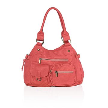 Soft Multi-Pocket Shoulder Bag Red
