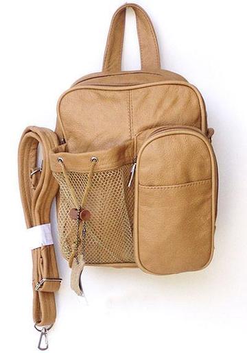Genuine Leather Old Style Bag Tan