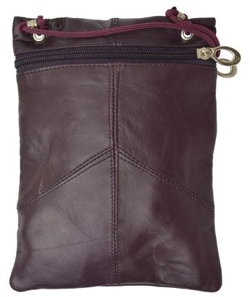 Soft Genuine Leather 2-in-1 Cross-Body Travel Bag Brown