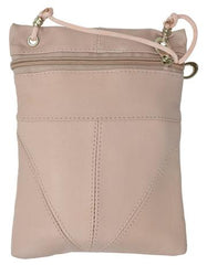 Soft Genuine Leather 2-in-1 Cross-Body Travel Bag Beige