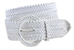 Women’s Large Braided Belt with Detailed Buckle