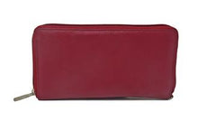 RFID Zip Around Leather Wallet