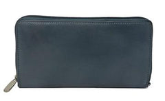 RFID Zip Around Leather Wallet