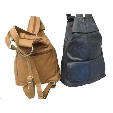 Leather Backpack by AFONiE Brown
