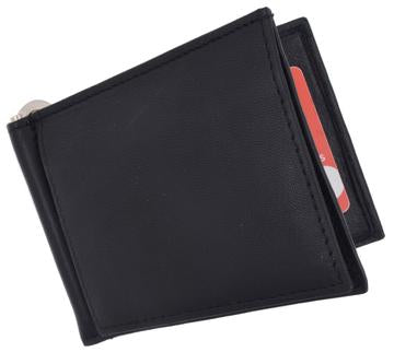 AFONiE Leather Flap Money Clip Wallet