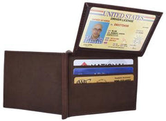 AFONiE Leather Flap Money Clip Wallet