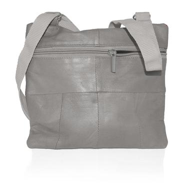Soft, Thin, Light, Mini Crossbody Leather Purse Grey