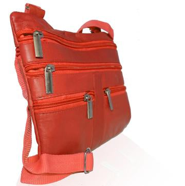 Soft, Thin, Light, Mini Crossbody Leather Purse Orange