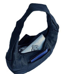 Top Zip Hobo Genuine Mexican Leather Bag -Blue