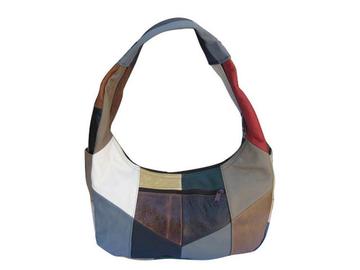 Top Zip Hobo Genuine Mexican Leather Bag - MULTI