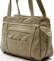 Lifetime Soft Leather Tote Bag Beige