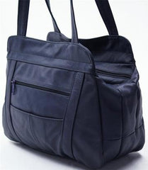 Lifetime Soft Leather Tote Bag Navy