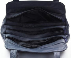 Lifetime Soft Leather Tote Bag Navy