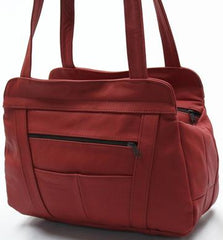 Lifetime Soft Leather Tote Bag Red
