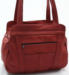 Lifetime Soft Leather Tote Bag Red