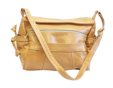 Luxury Genuine Mexican Leather Shoulder Bag - TAN