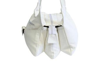 Classic Genuine Leather Crossbody Bag White