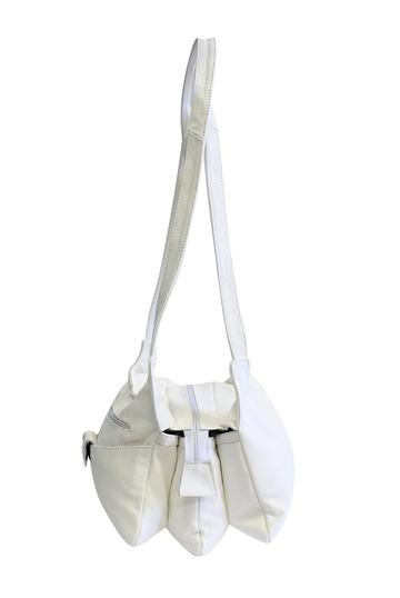 Classic Genuine Leather Crossbody Bag White