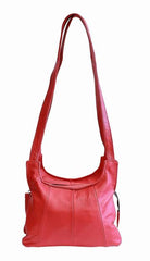 Classic Genuine Leather Crossbody Bag Red