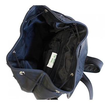 Genuine Leather Backpack with Convertible Strap Super Soft Black
