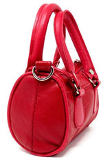 Mini Leather Satchel Bag Red