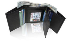 AFONiE RFID Blocking Genuine Leather Trifold Wallet