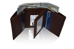 AFONiE RFID Blocking Genuine Leather Trifold Wallet