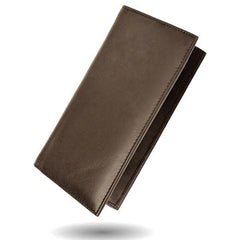 Deluxe RFID-Blocking Leather Check Book Holder - Tan