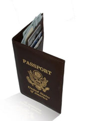 Deluxe RFID-Blocking Soft Leather Passport Case Cover + Wallet - Black