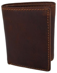 AFONiE Distressed Brown Vintage Leather Wallet