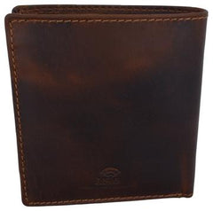 AFONiE Distressed Brown Leather Card Wallet