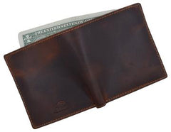 AFONiE Distressed Brown Vintage Leather Wallet