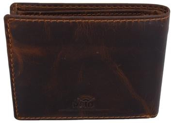 AFONiE Distressed 14 Card Brown Leather Wallet