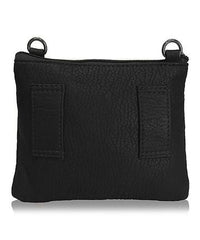 Mini Genuine Leather Crossbody Bag Black
