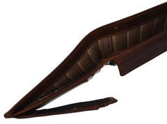 AFONiE Distressed Dark Brown Leather Trifold Wallet